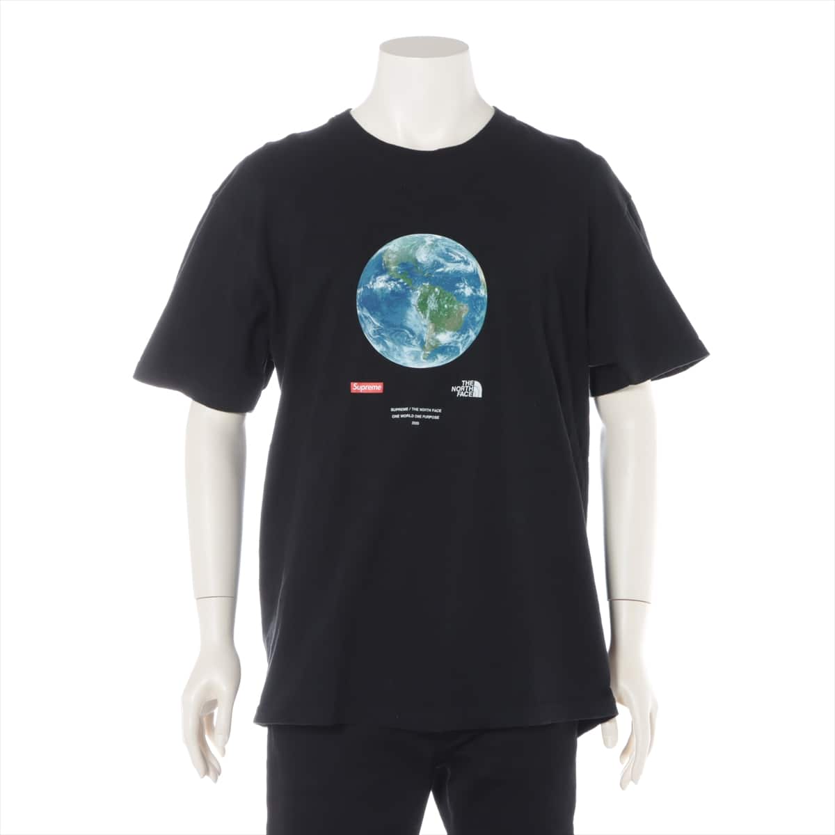 SUPREME × THE NORTH FACE 20SS Cotton T-shirt L Men's Black  One World Tee