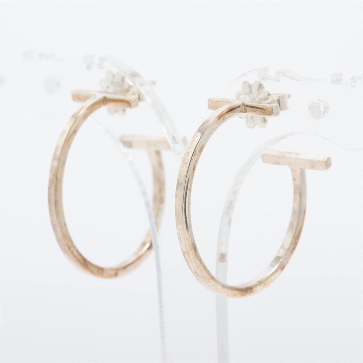 Tiffany T Wire Hoop Earrings 925 3.6g Silver