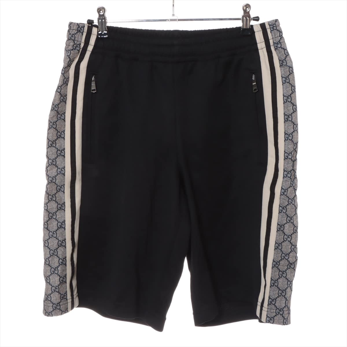 Gucci GG Supreme Cotton & Polyester Short pants S Men's Black x Navy  553921