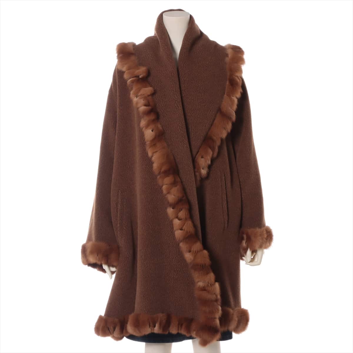 Fendi Wool x alpaca coats 42 Ladies' Brown