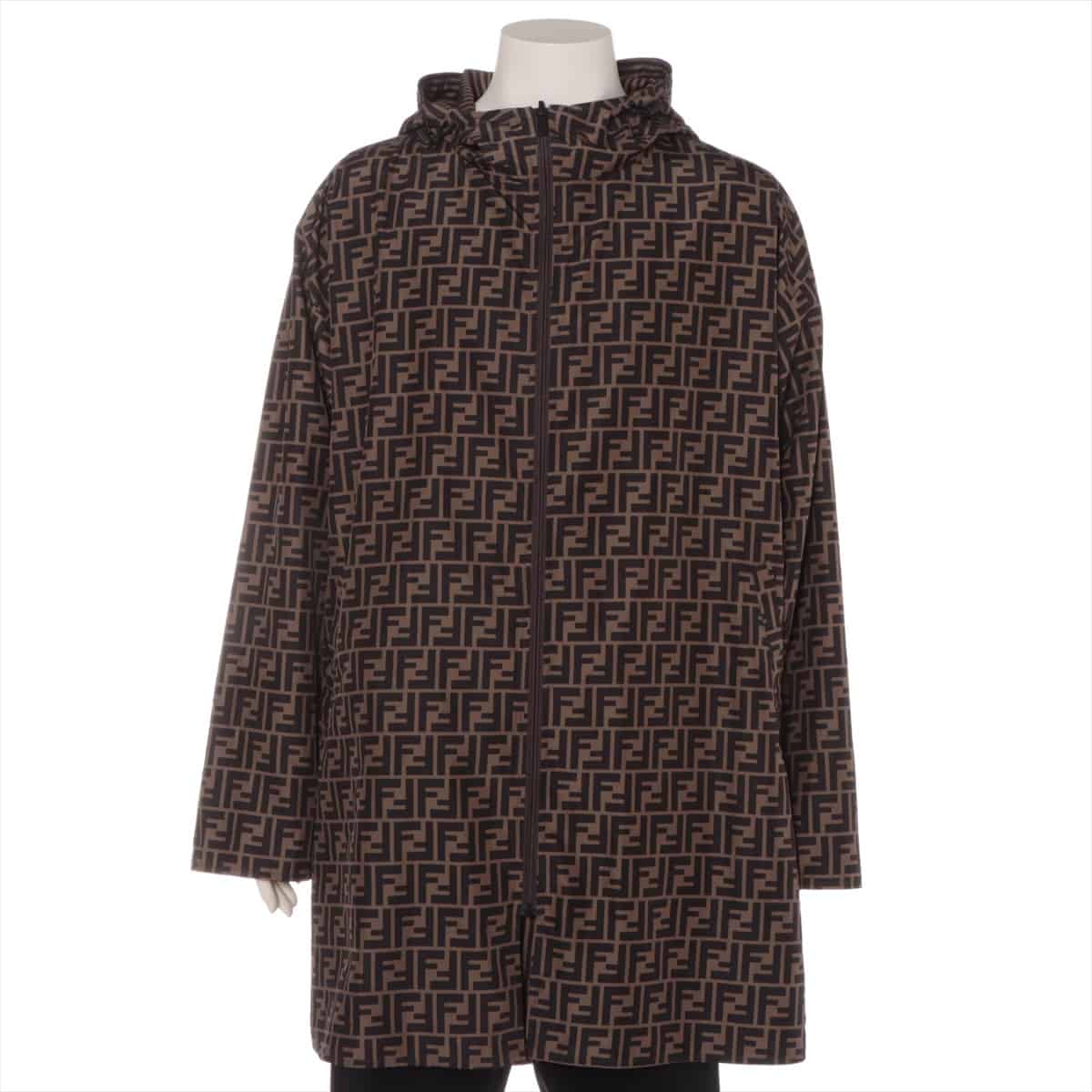 Fendi ZUCCa 19-year Polyester coats 44 Men's Black x khaki  FAA618 Reversible