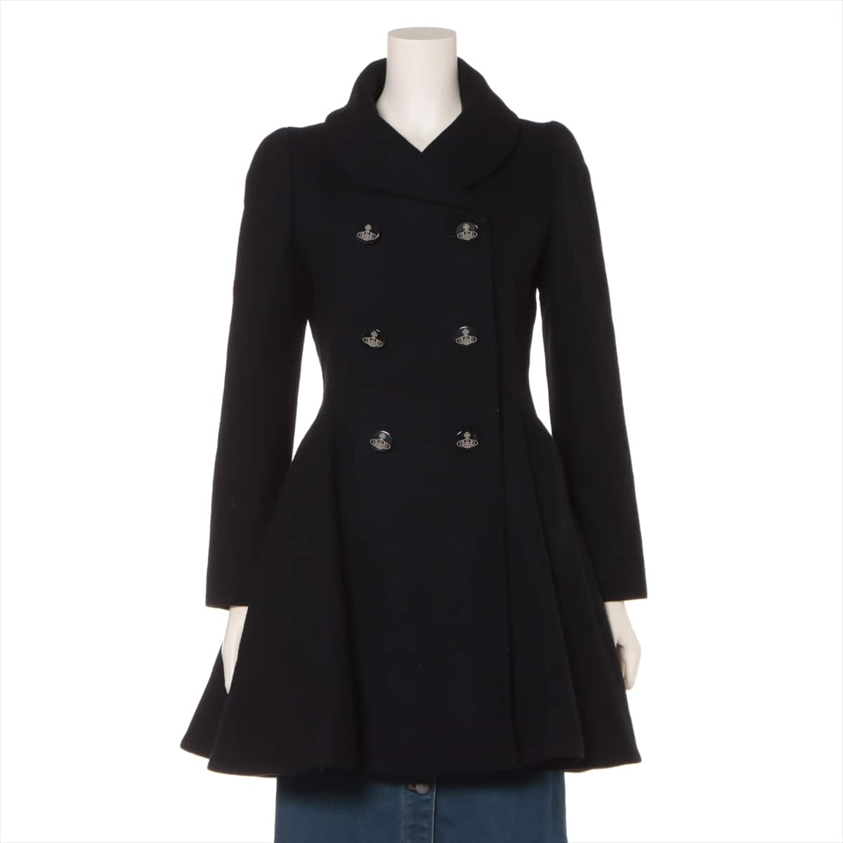 Vivienne Westwood RED LABEL Wool & Nylon coats 2 Ladies' Black Missing fur 16-01-642005 orb button