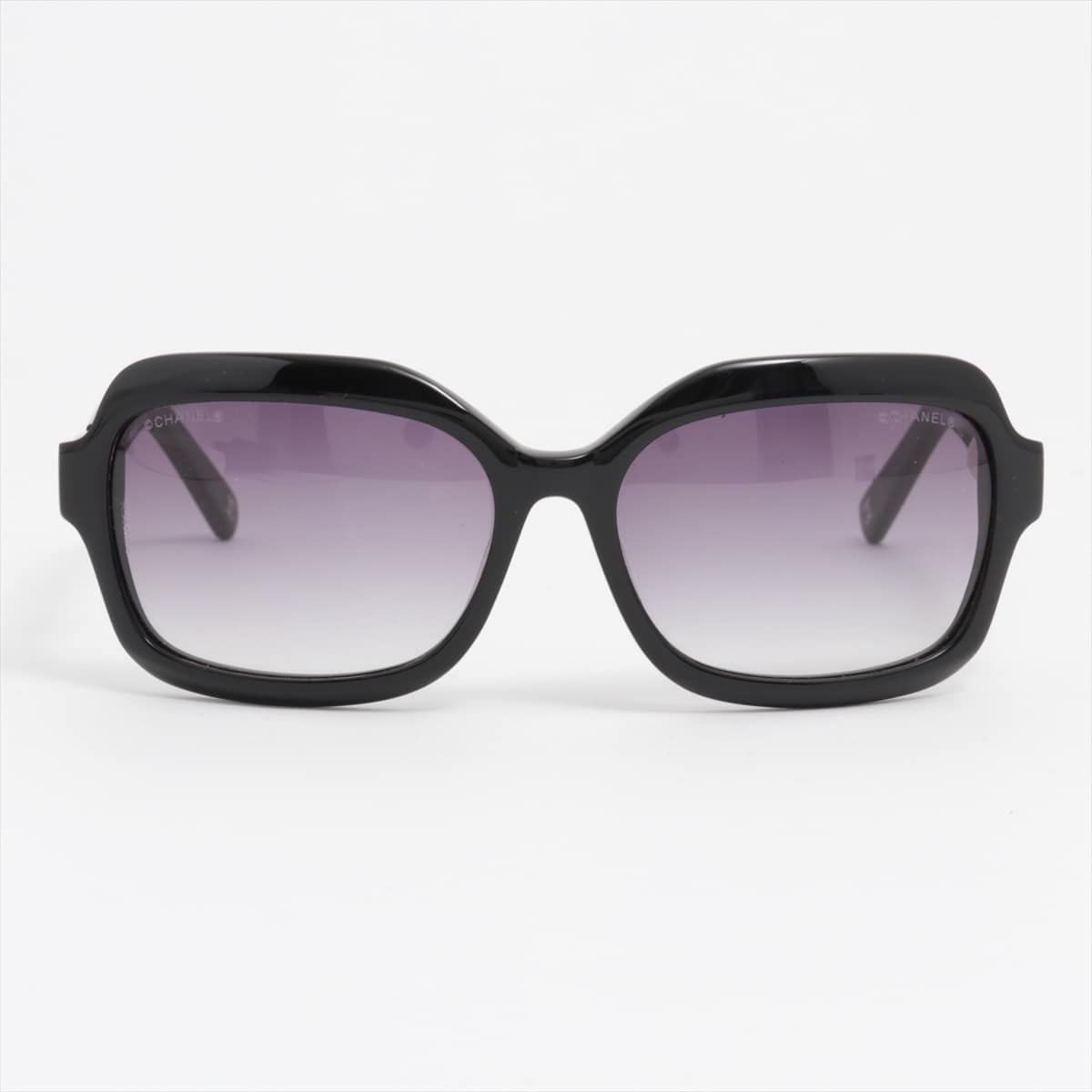 Chanel Logo Sunglasses Plastic Black 5132-H