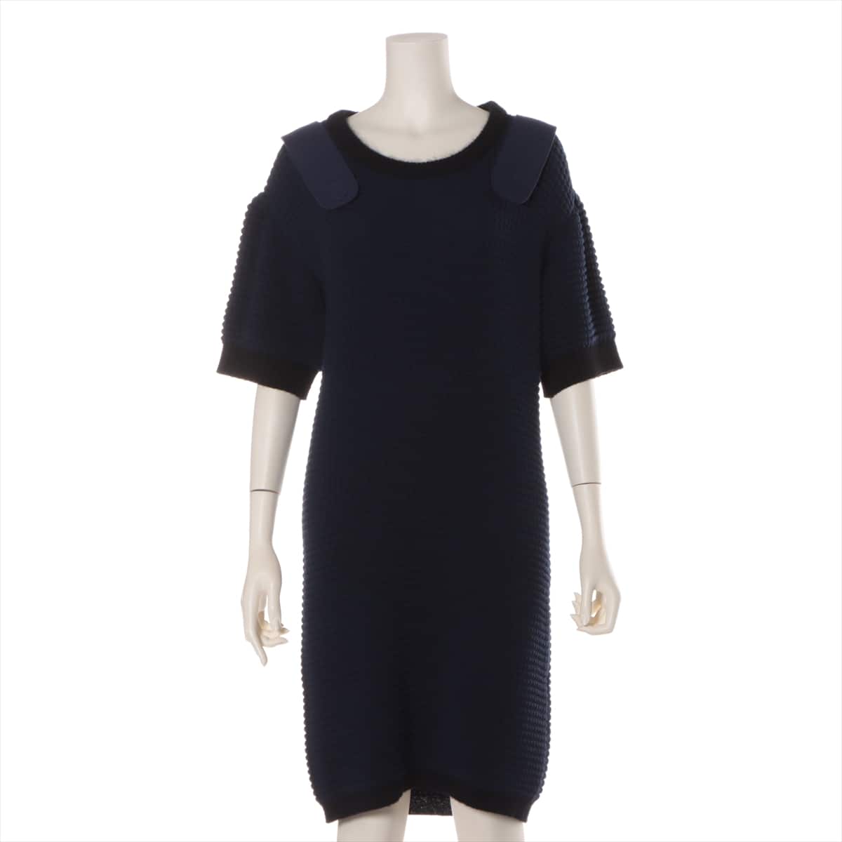 Fendi 12 years Wool & Mohair Dress 44 Ladies' Navy blue