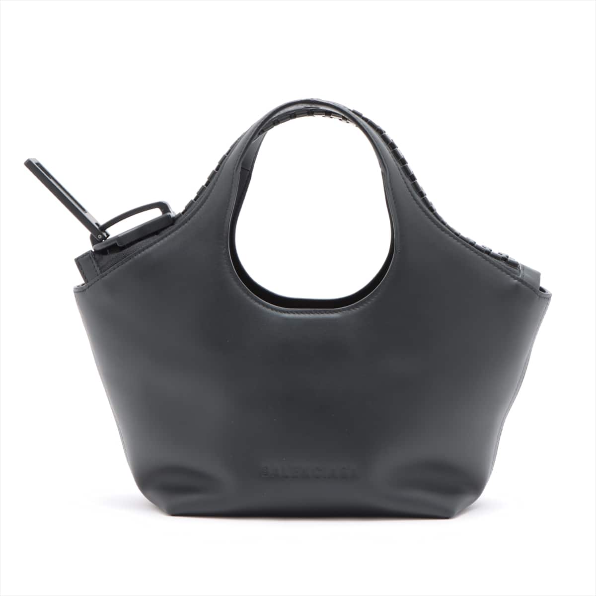 Balenciaga mega zip Leather 2way handbag Black 661854
