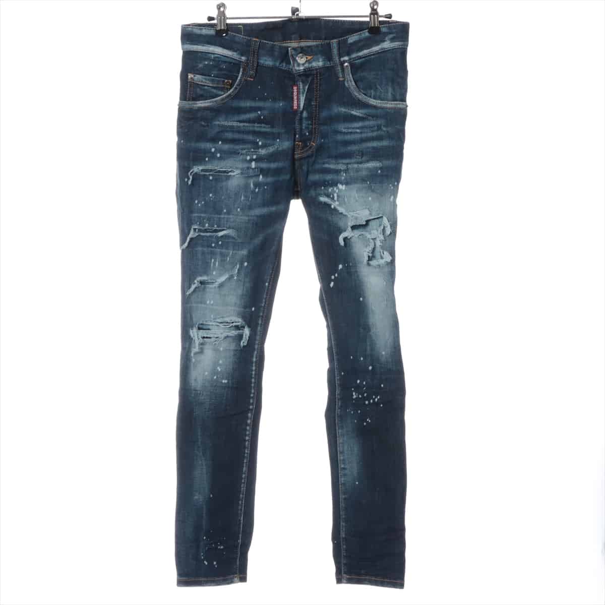 Dsquared² 22SS Cotton & Polyurethane Denim pants 42 Men's Blue indigo  S74LB1052 Damage processing