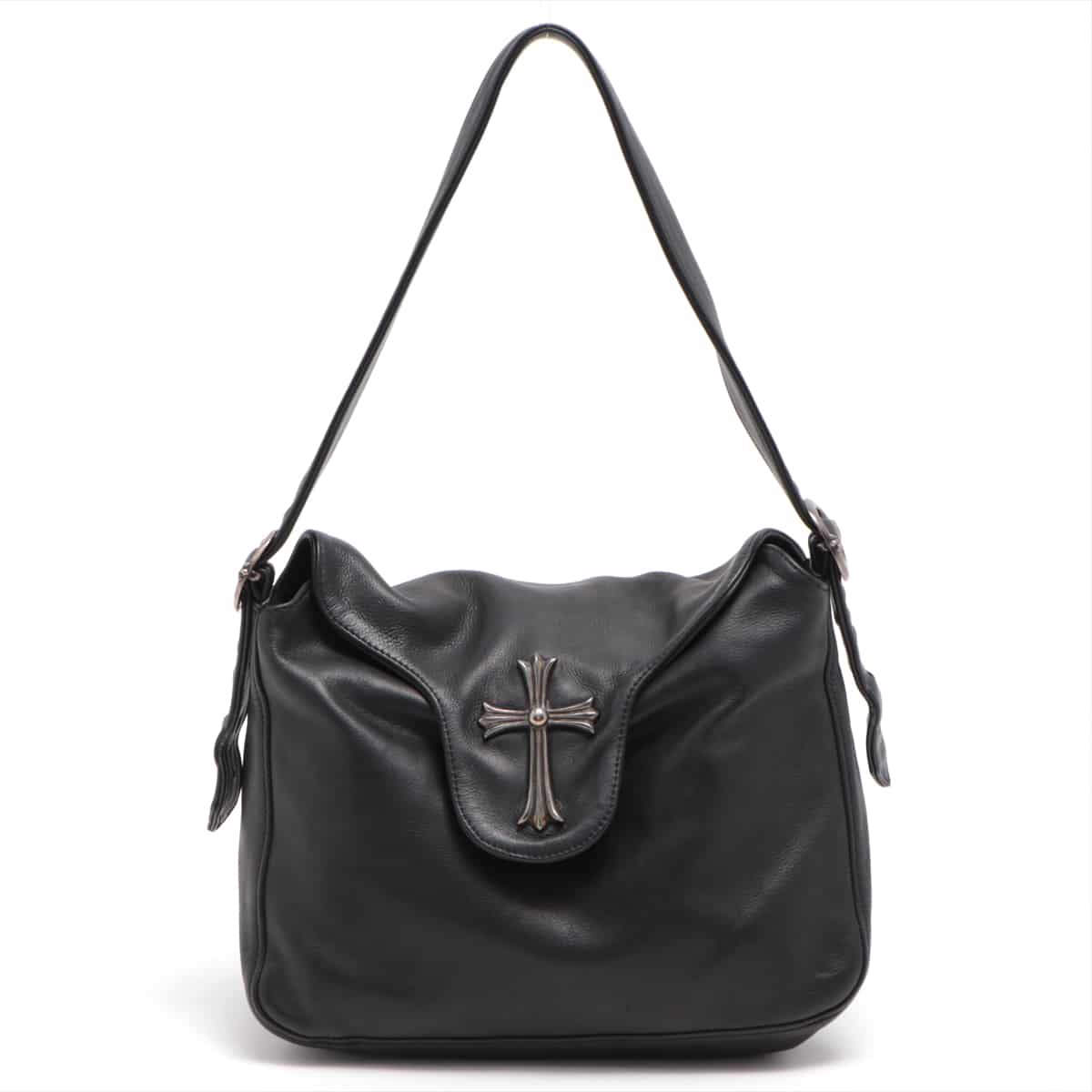Chrome Hearts Large Cross Shoulder bag Leather & 925 Black
