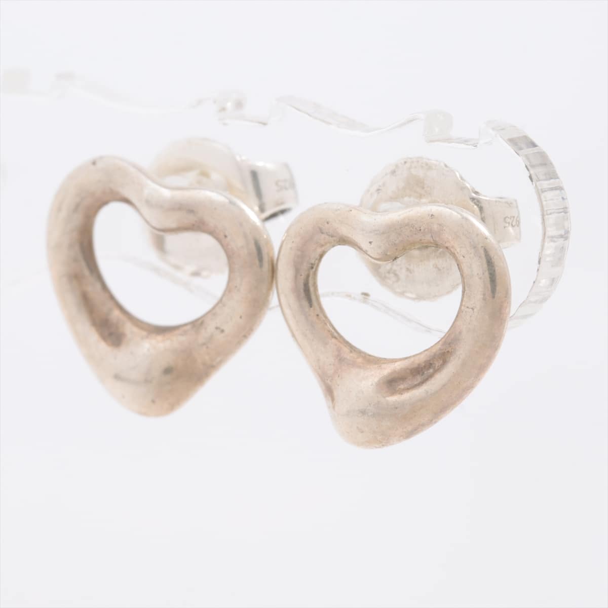 Tiffany Open Heart Piercing jewelry (for both ears) 925 2.0g Silver