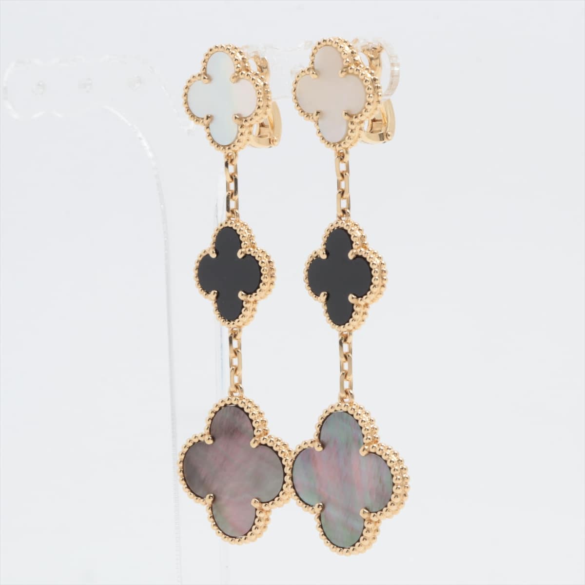 Van Cleef & Arpels Magic Alhambra shells Onyx Piercing jewelry 750(YG) 18.5g