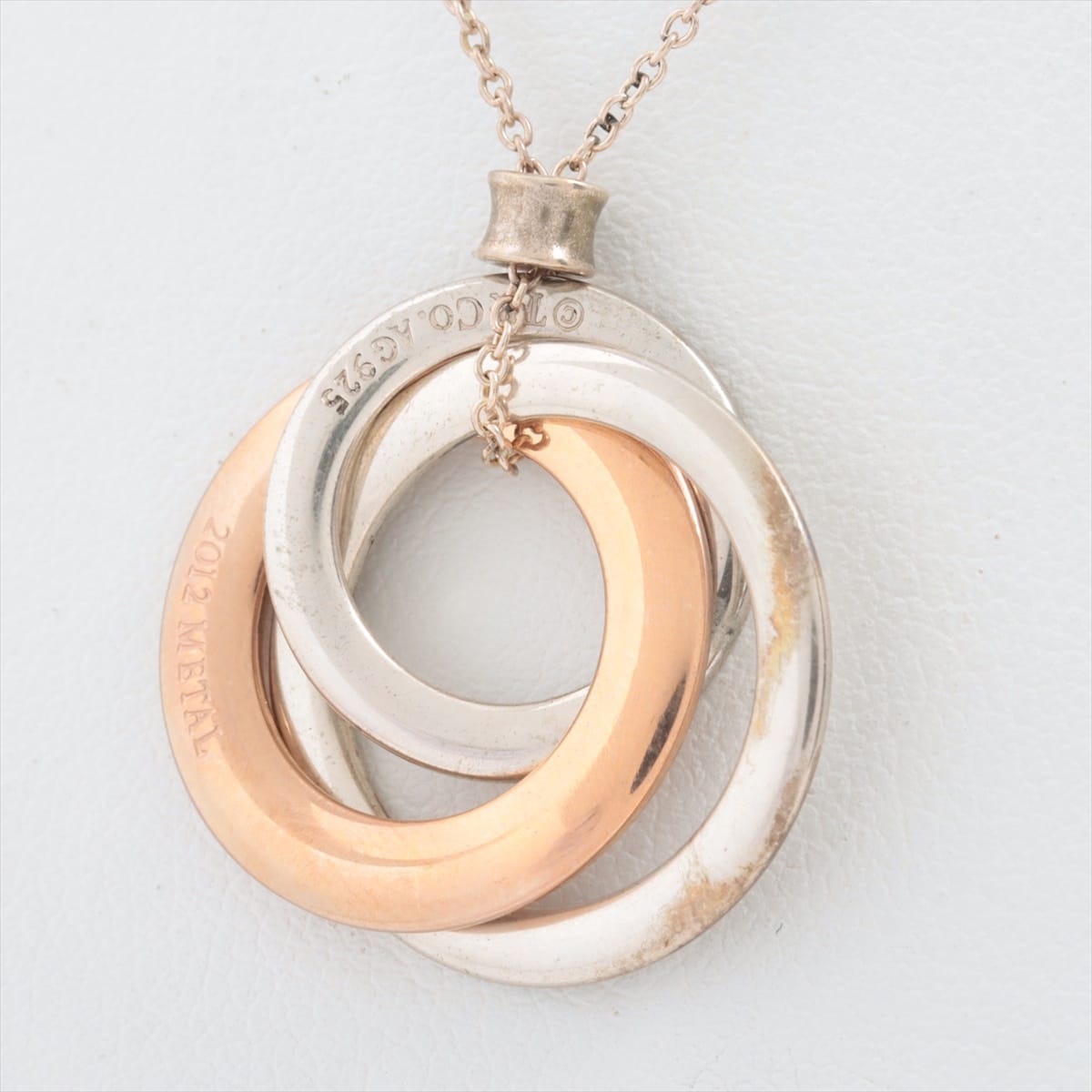 Tiffany 1837 Interlocking Circle Necklace 925 x metal 5.2g Silver