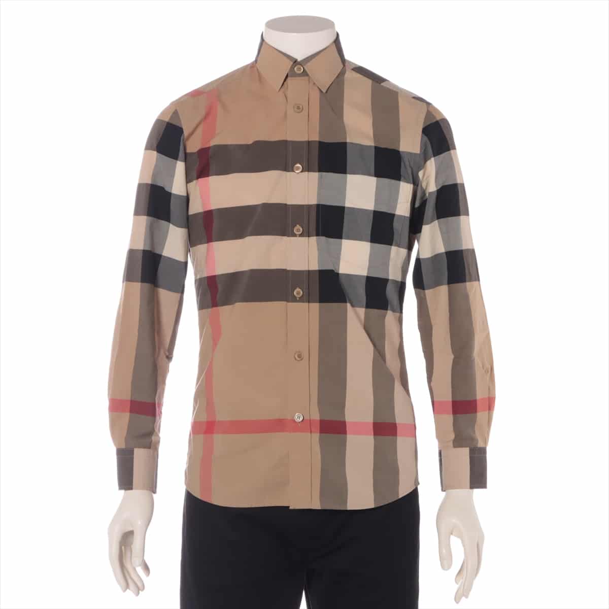 Burberry Tissue period Cotton & Polyurethane Shirt XS Men's Beige  8010213 plaid