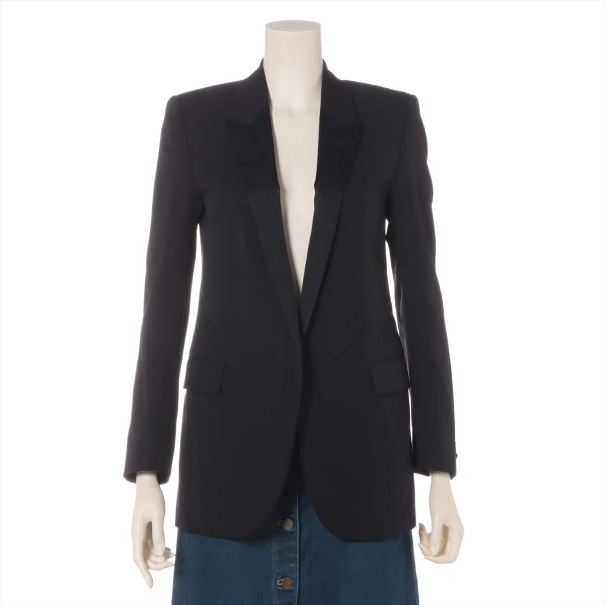 Saint Laurent Paris 20 years Wool & Polyester Jacket 36 Ladies' Black  535995