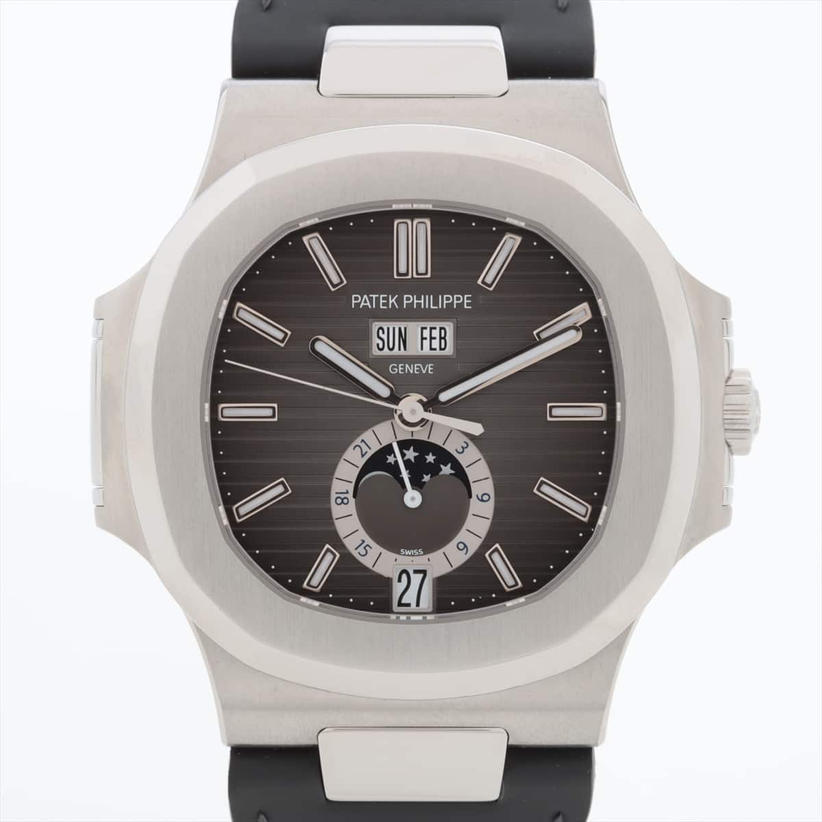 Patek Philippe Nautilus Annual Calendar 5726A-001 SS & Leather AT Gray-Face