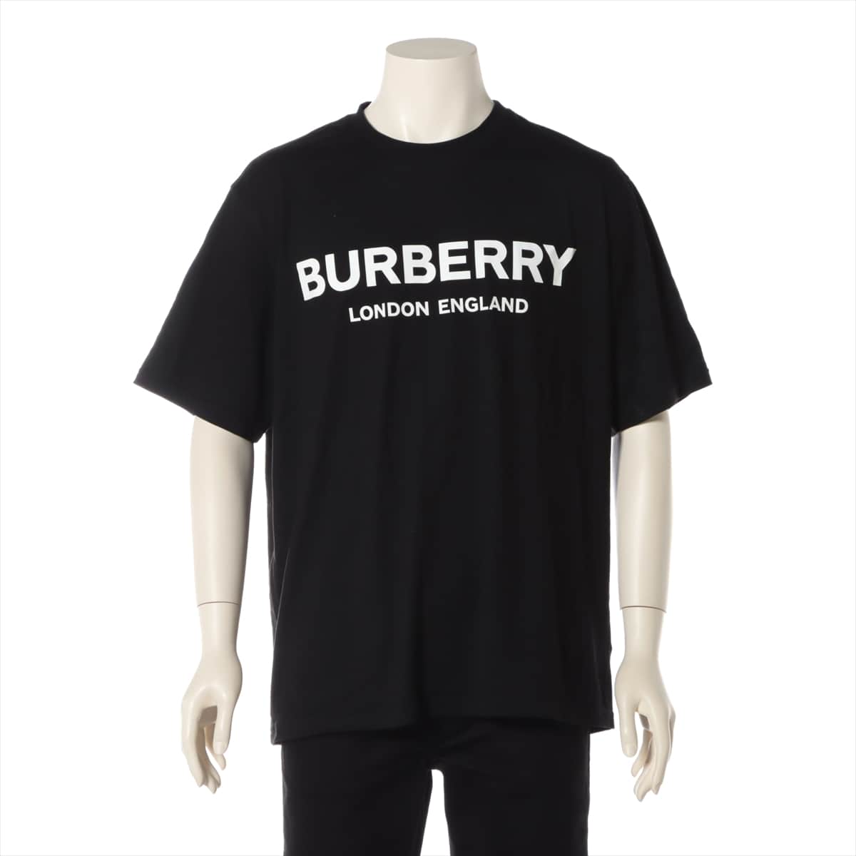 Burberry 20SS Cotton T-shirt L Men's Black  8026016 Logo Tissi period