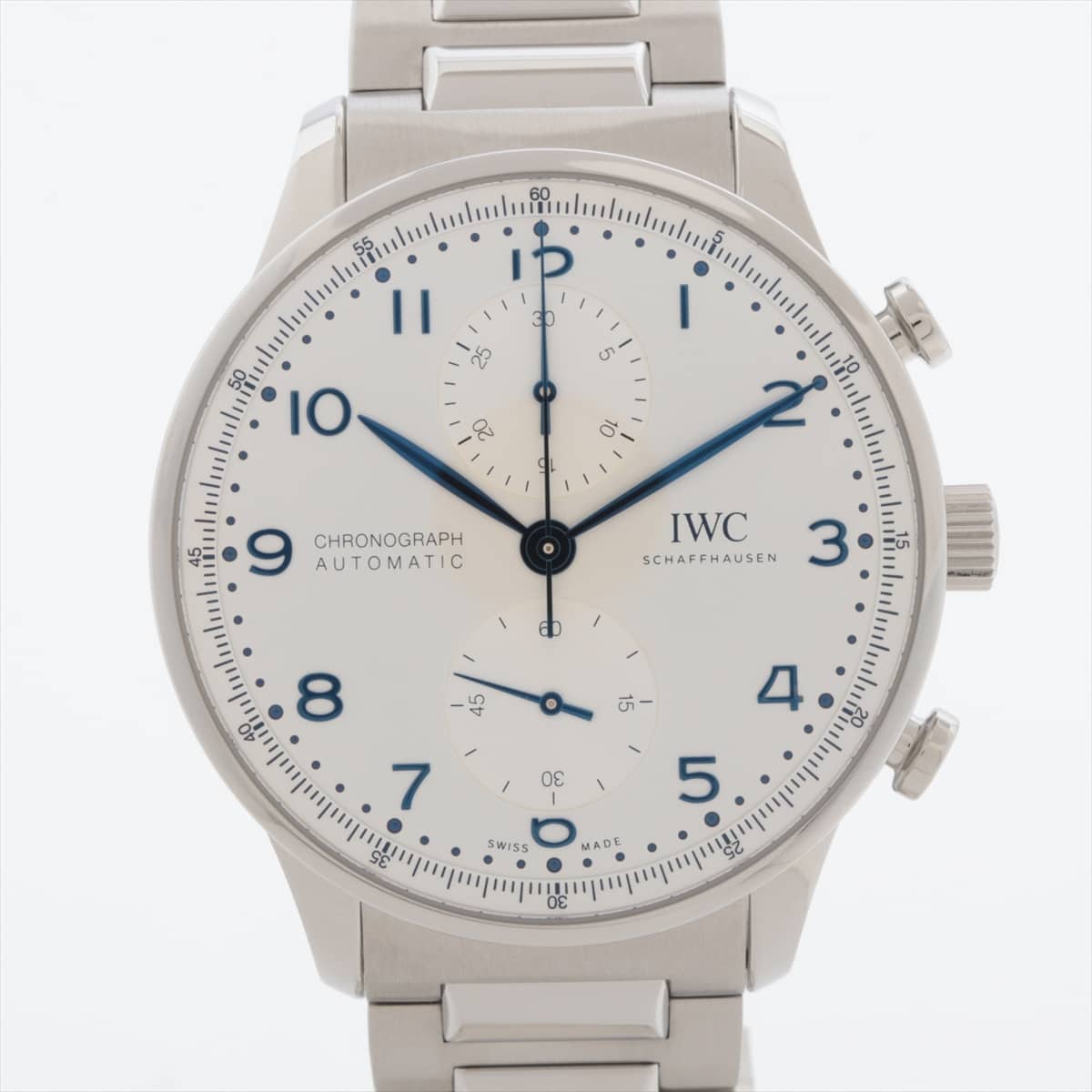 IWC Portugieser Chronograph IW371617 SS AT Silver-Face