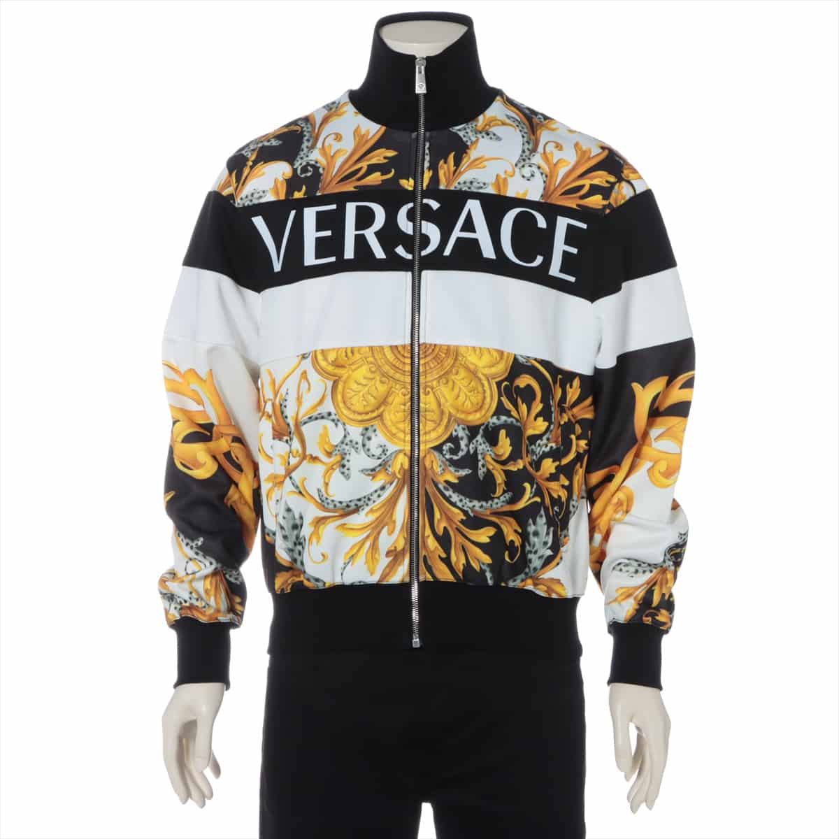 Versace 20 years Cotton & Polyester Blouson S Men's White x yellow