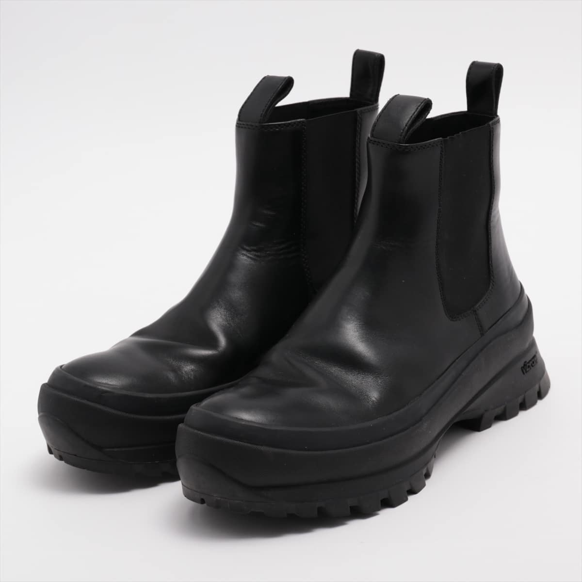Jil Sander Leather × Rubber Side Gore Boots 40 Unisex Black