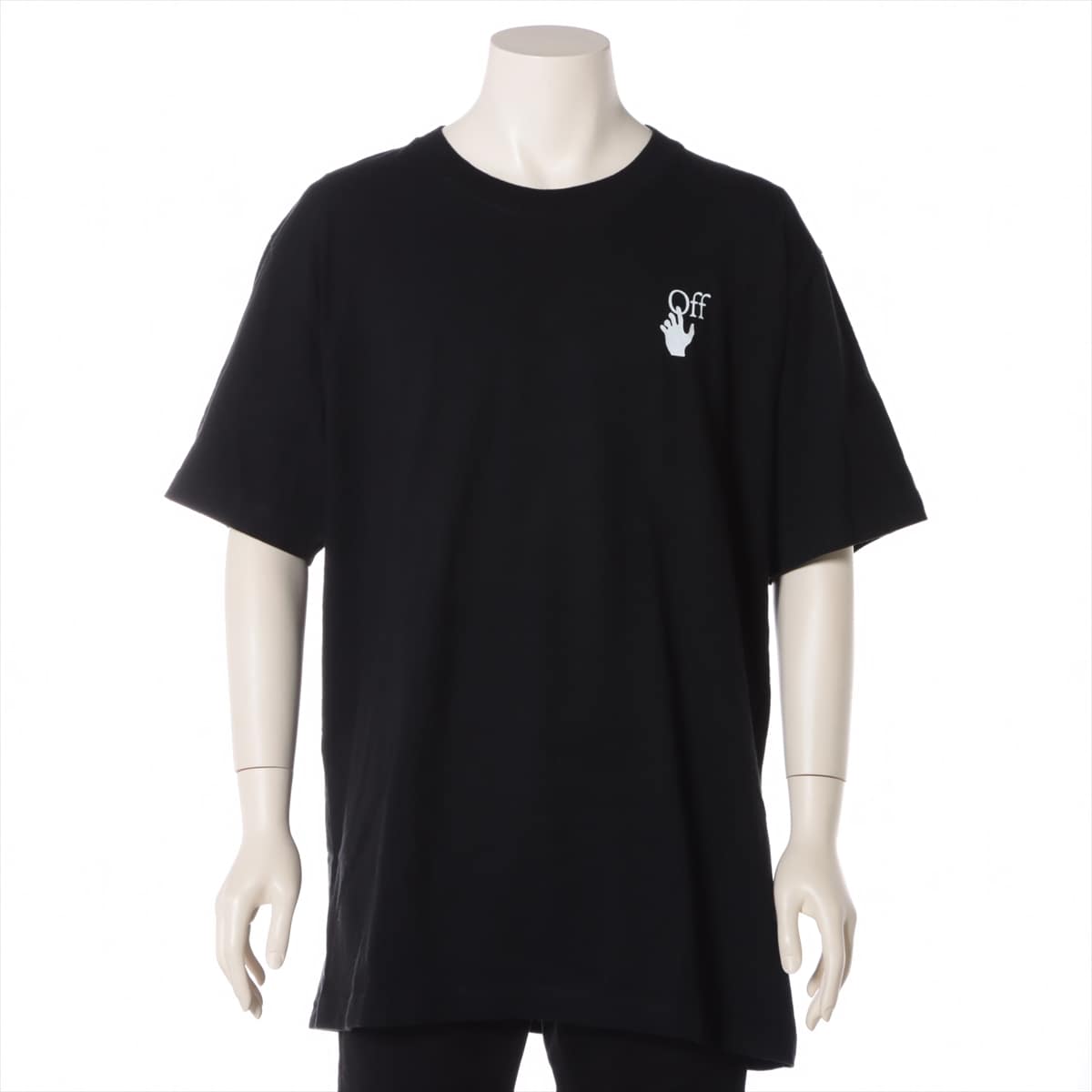 Off-White Cotton T-shirt XXL Men's Black  OMAA027R21JER003