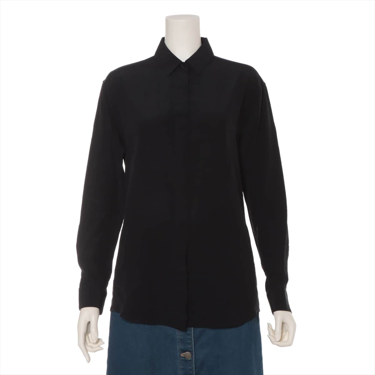 Saint Laurent 19-year Silk Shirt 34 Ladies' Black  535980