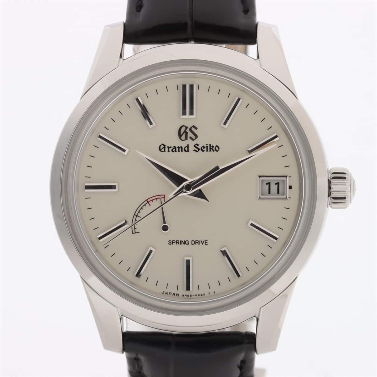 Grand Seiko Spring Drive SBGA293 SS & Leather AT Ivory-Face