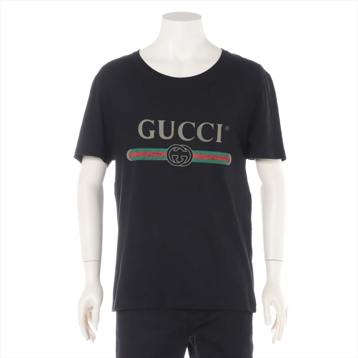 Gucci Vintage logo Cotton T-shirt S Men's Black  440103