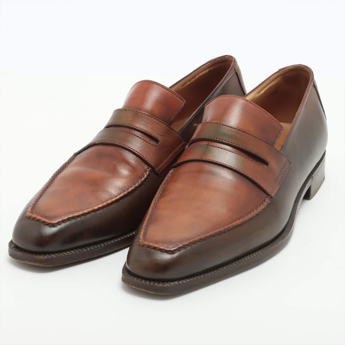 Berluti Andy Leather Loafer 7 Men's Brown