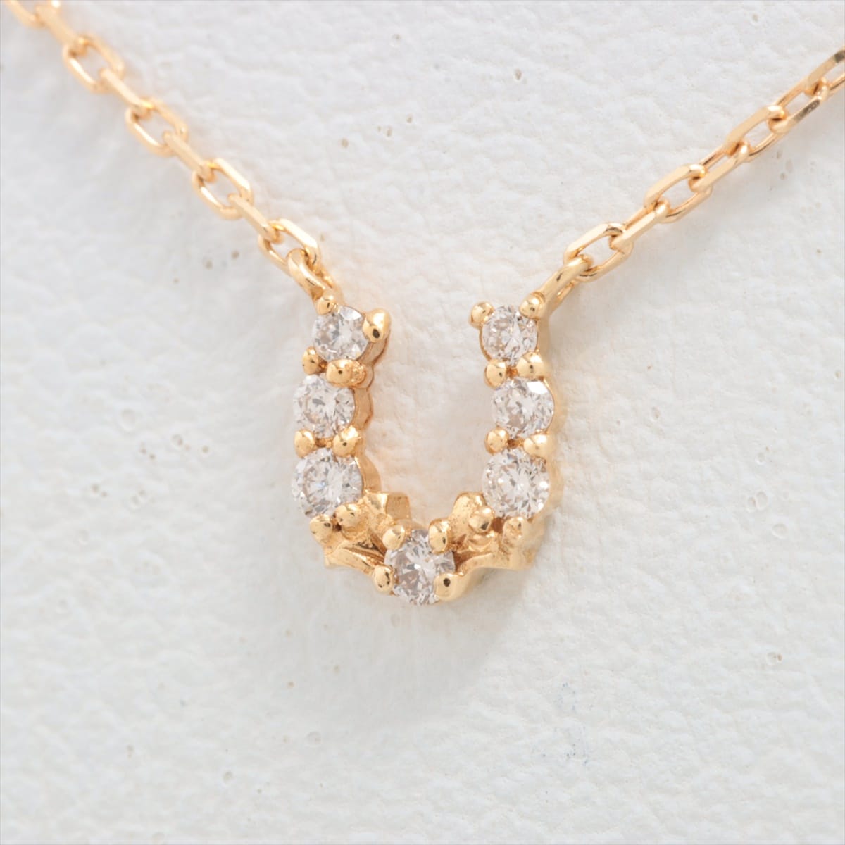 Aget diamond Necklace K18(YG) 1.2g 0.05