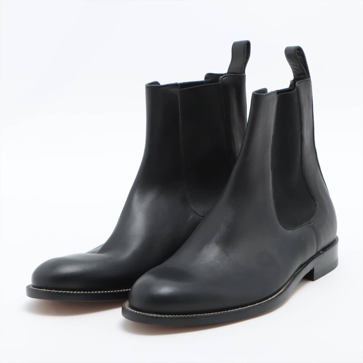 Gucci Leather Side Gore Boots 9 Men's Black 256346