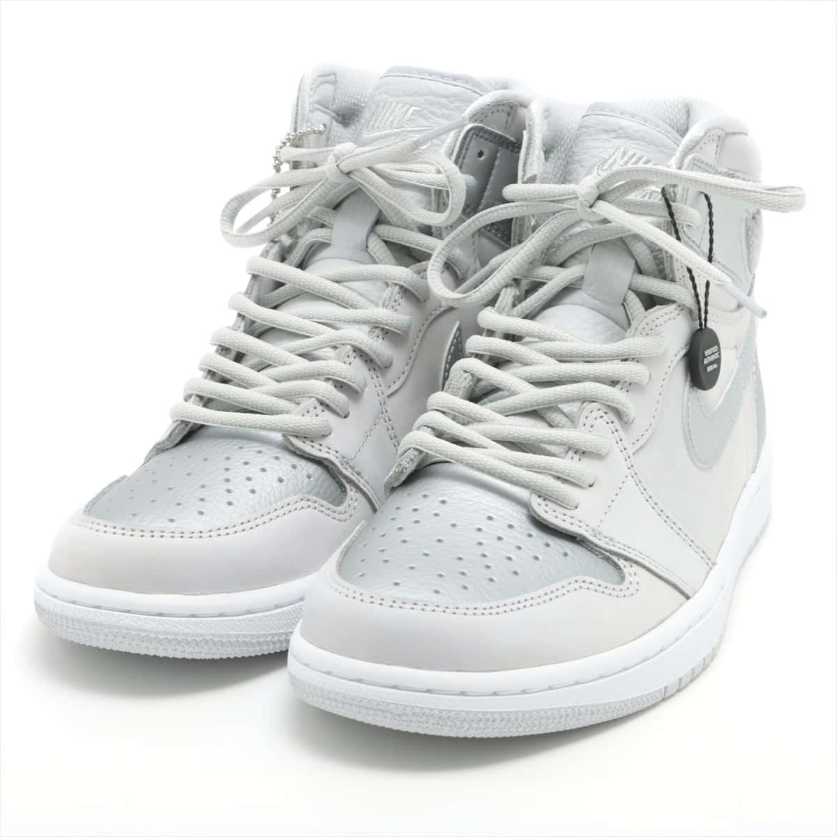 Nike Leather High-top Sneakers 26.5cm Men's Silver AIR JORDAN 1 HIGH OG 2020 CO.JP DA0382-029 With duralumin case