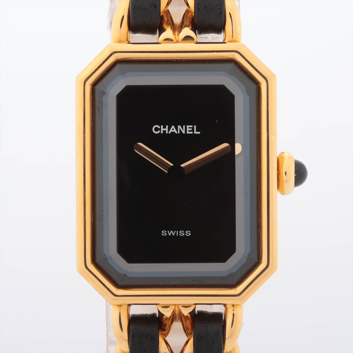 Chanel Premier L H0001 GP & Leather QZ Black-Face