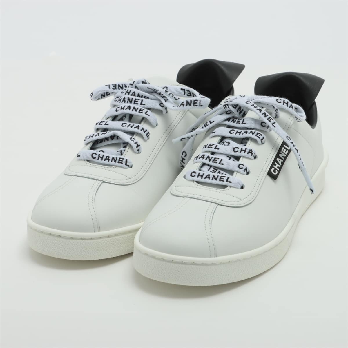 Chanel Coco Mark Leather Sneakers 37 Ladies' White G34085