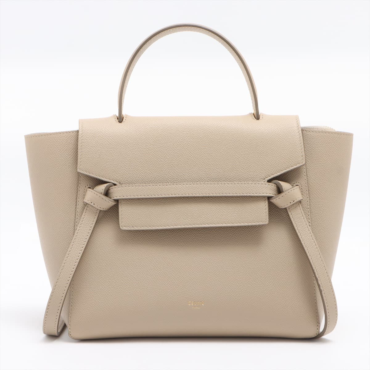 CELINE Belt Bag Micro Leather 2way handbag Beige