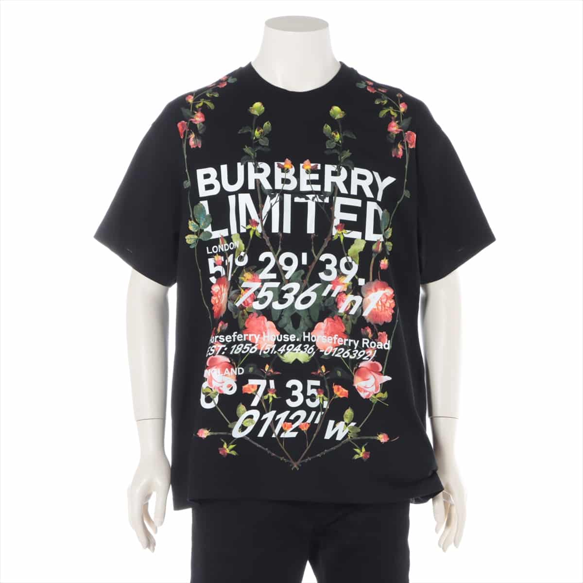 Burberry Cotton T-shirt M Men's Black  8037460