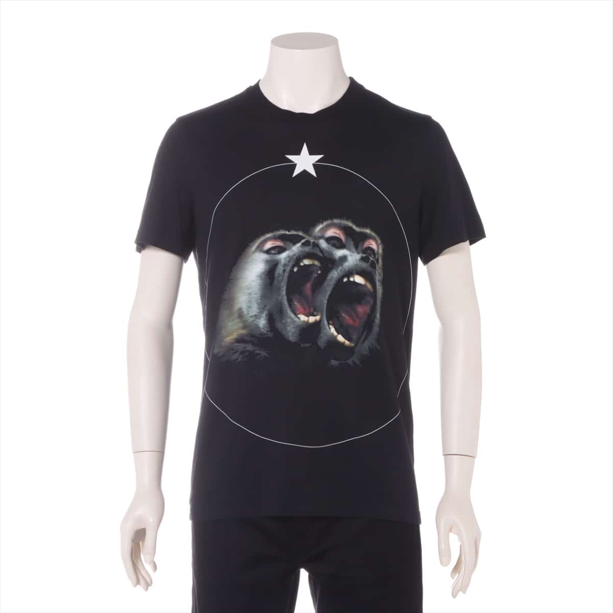 Givenchy 16AW Cotton T-shirt S Men's Black  monkey brothers Print