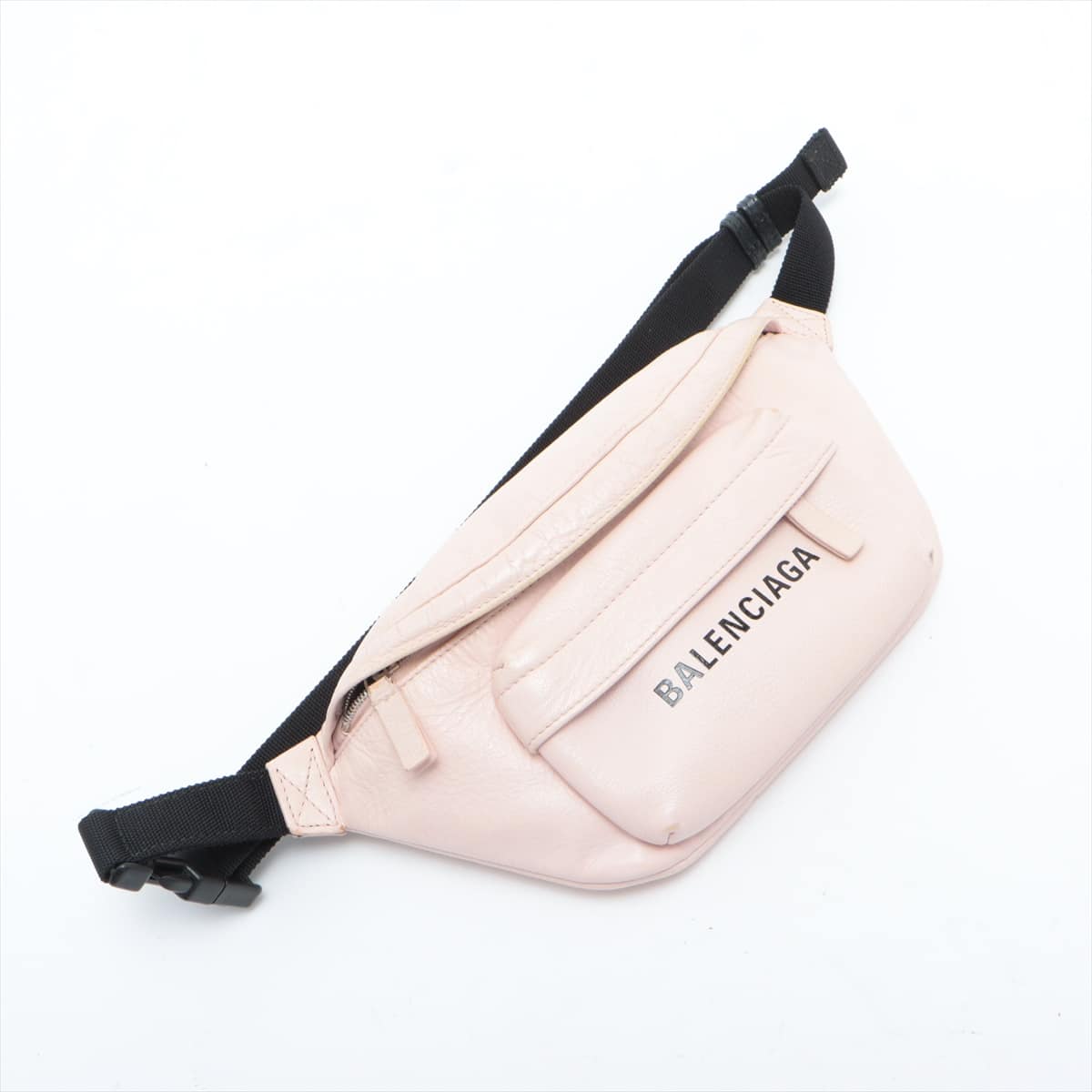 Balenciaga Wheel Nylon & Leather Sling backpack Pink 579617
