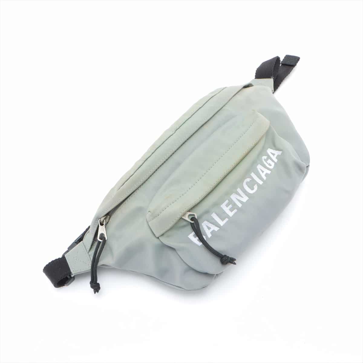 Balenciaga Wheel Nylon Waist bag Grey 533009