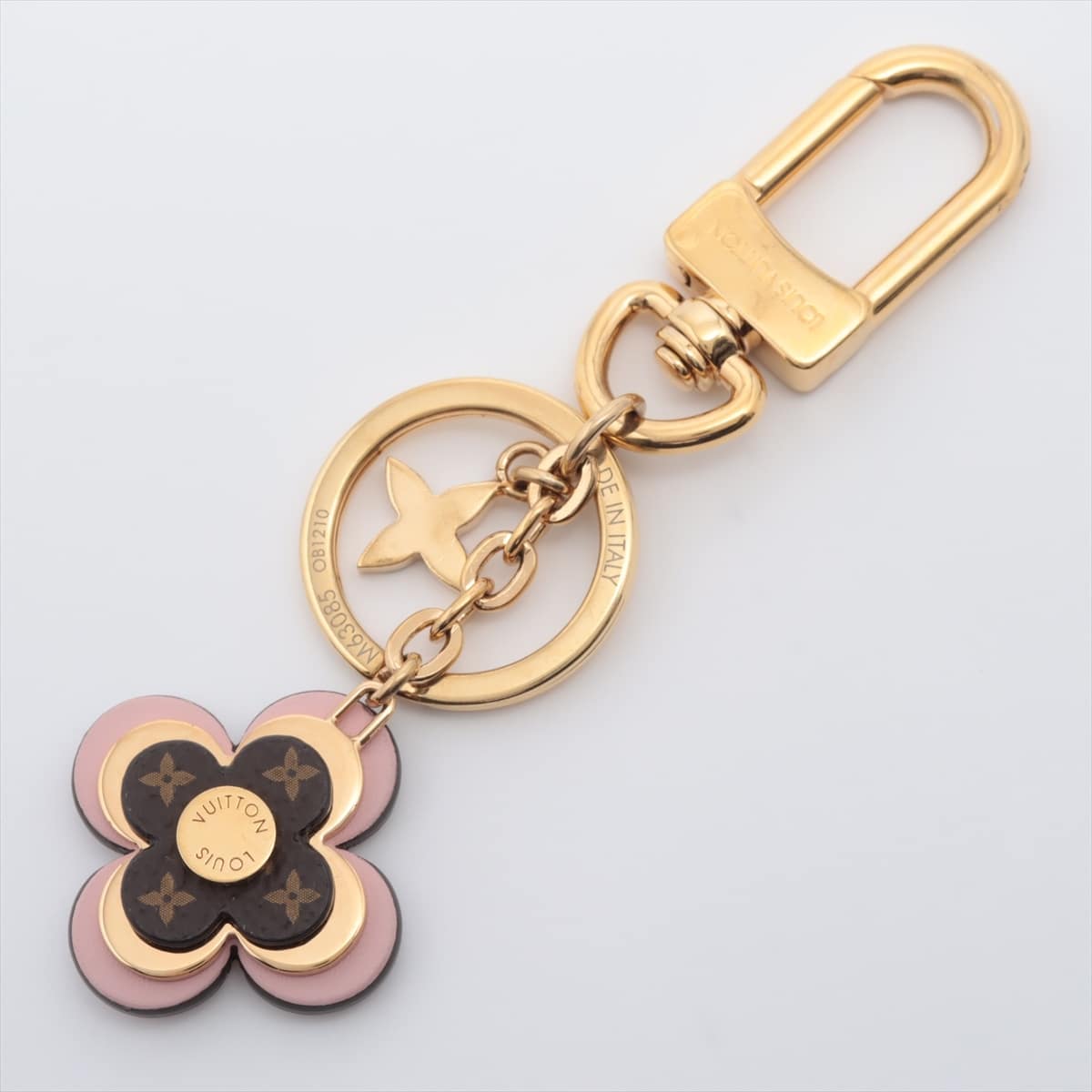 Louis Vuitton M63085 Porto Cure Blooming Flower OB1210 Keyring GP Gold
