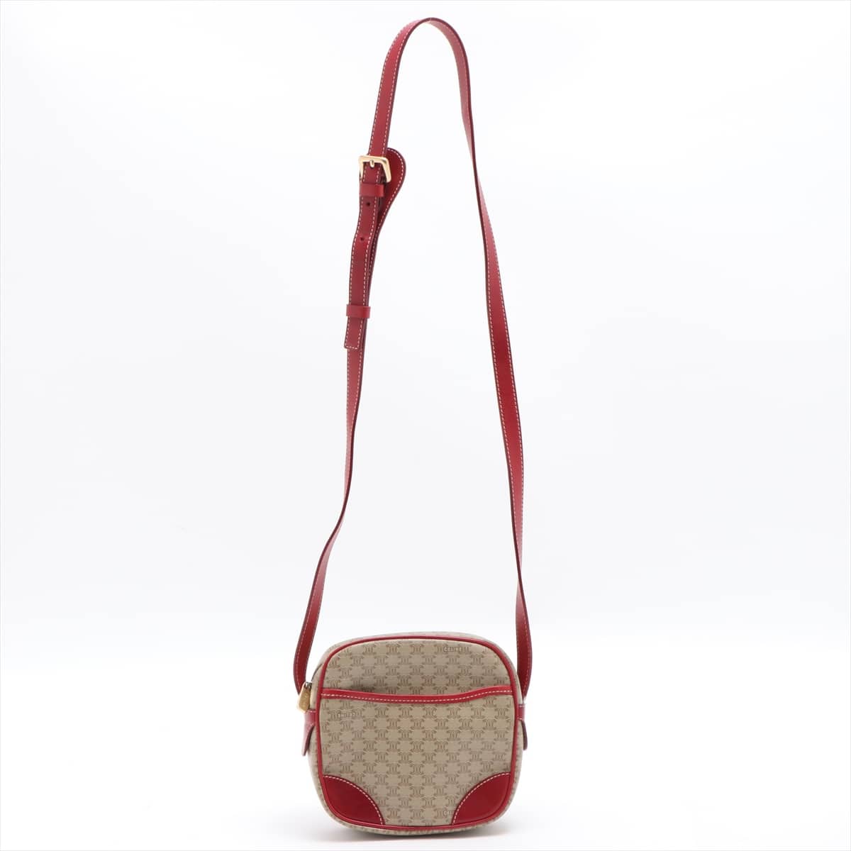 CELINE Macadam PVC & leather Shoulder bag Red