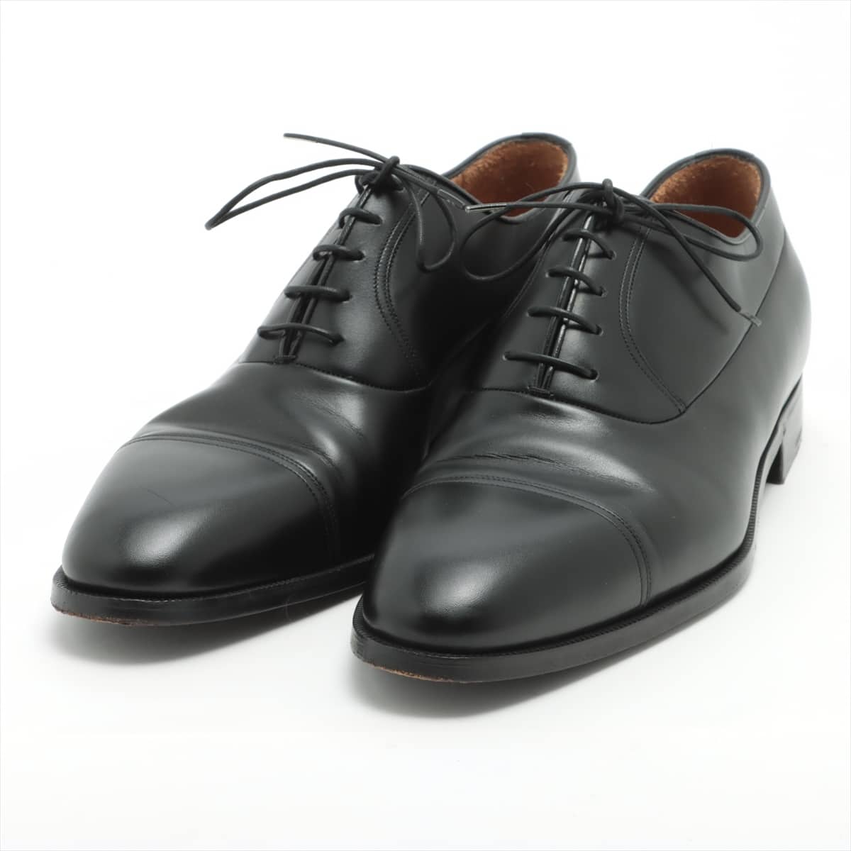 Berluti Leather Dress shoes 8 1/2 Men's Black Oxford 623 Straight tip