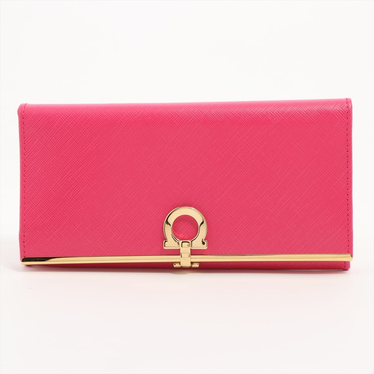 Ferragamo Gancini Leather Wallet Pink