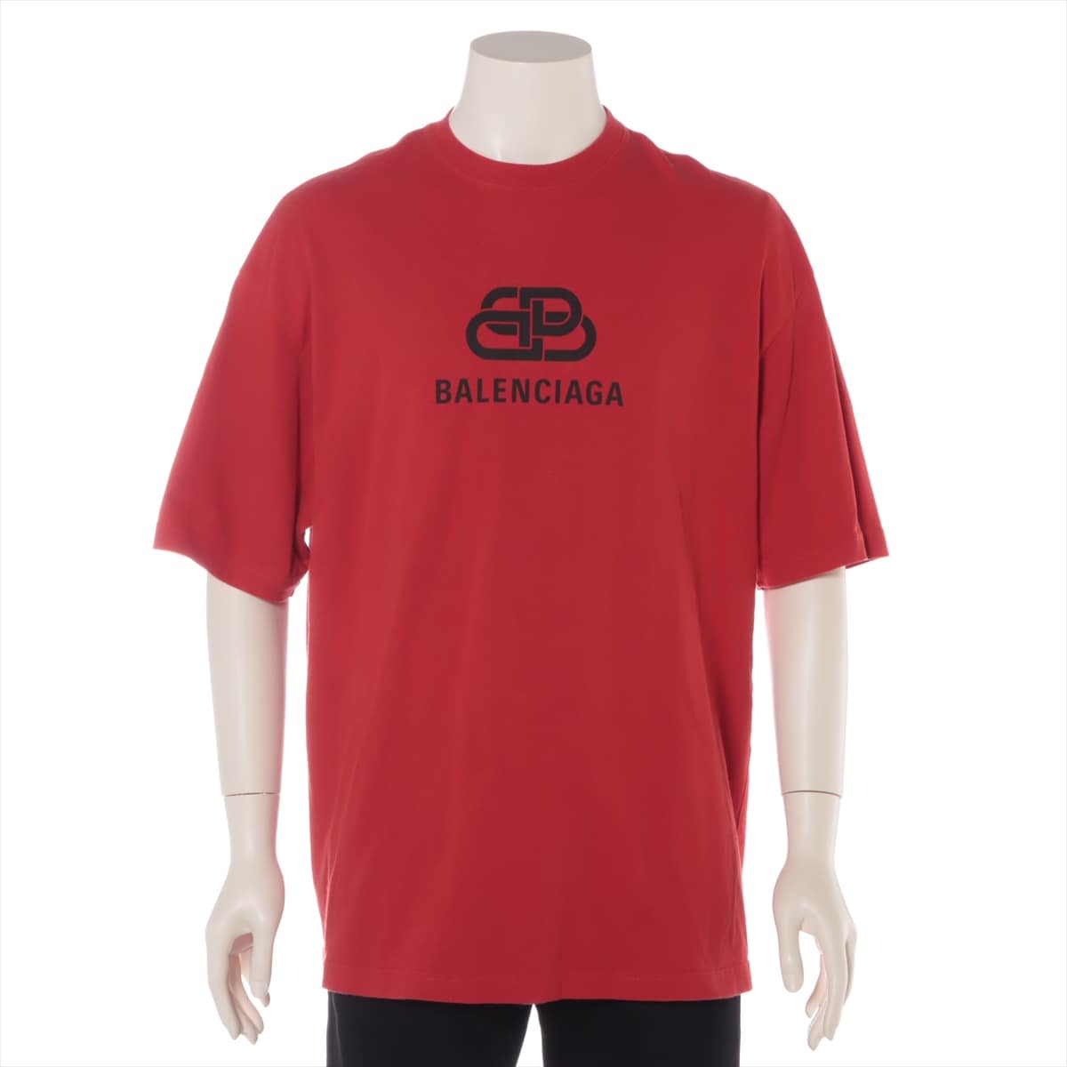 Balenciaga 19AW Cotton T-shirt XS Men's Red  578139 BB logo