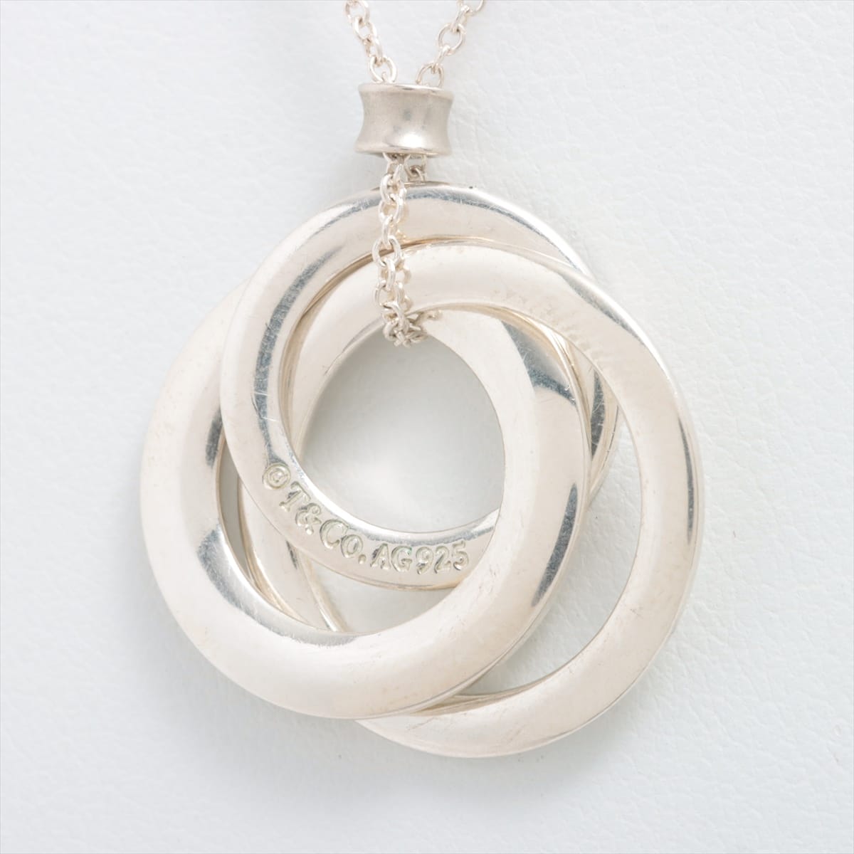 Tiffany 1837 Interlocking Circle Necklace 925 6.1g Silver