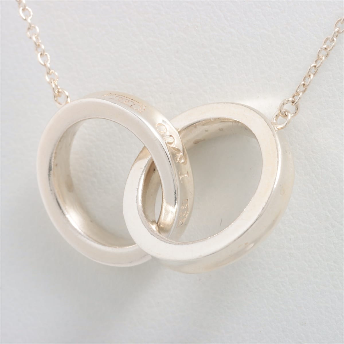 Tiffany 1837 Interlocking Circle Necklace 925 5.1g Silver