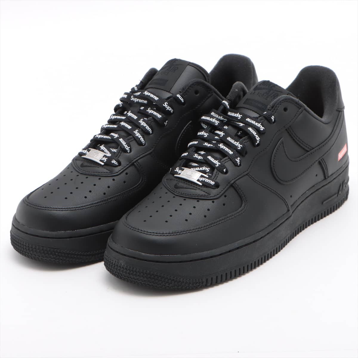 NIKE × Supreme AIR FORCE 1 Leather Sneakers 27.0cm Men's Black CU9225-001