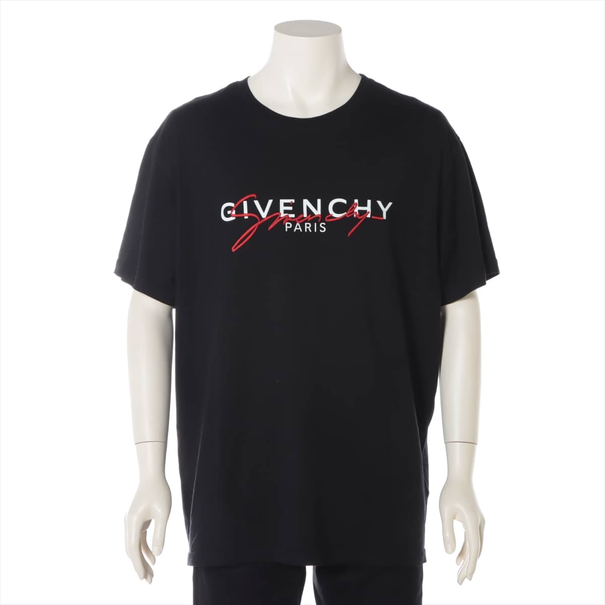 Givenchy 20SS Cotton T-shirt XL Men's Black  BM70UK3002 Logo Print embroidery