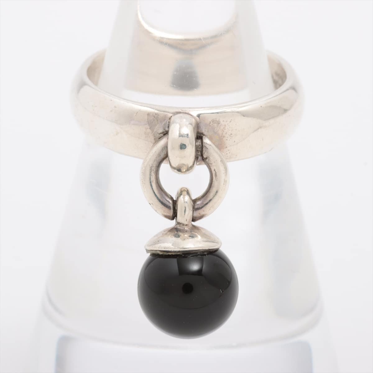 Tiffany ball dangle rings Silver x onyx 5.9g Black × Silver