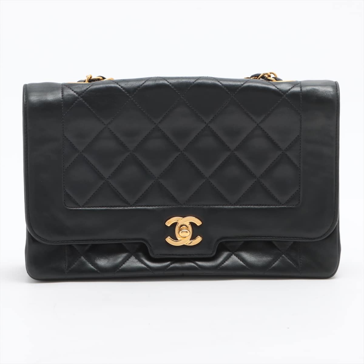 Chanel Matelasse Lambskin Single flap single chain bag Black Gold Metal fittings 2XXXXXX