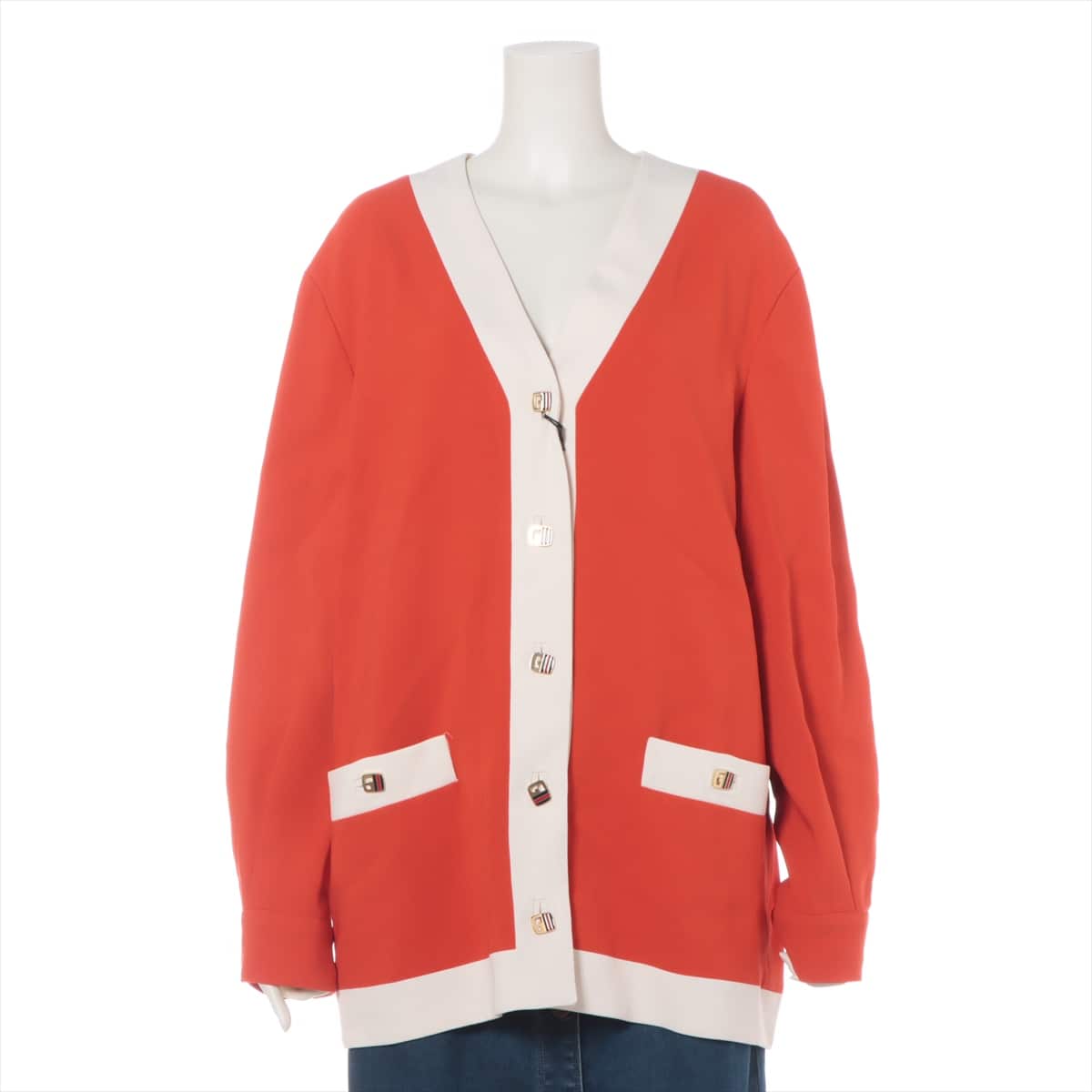 Gucci Polyester Cardigan 44 Ladies' Red  596871
