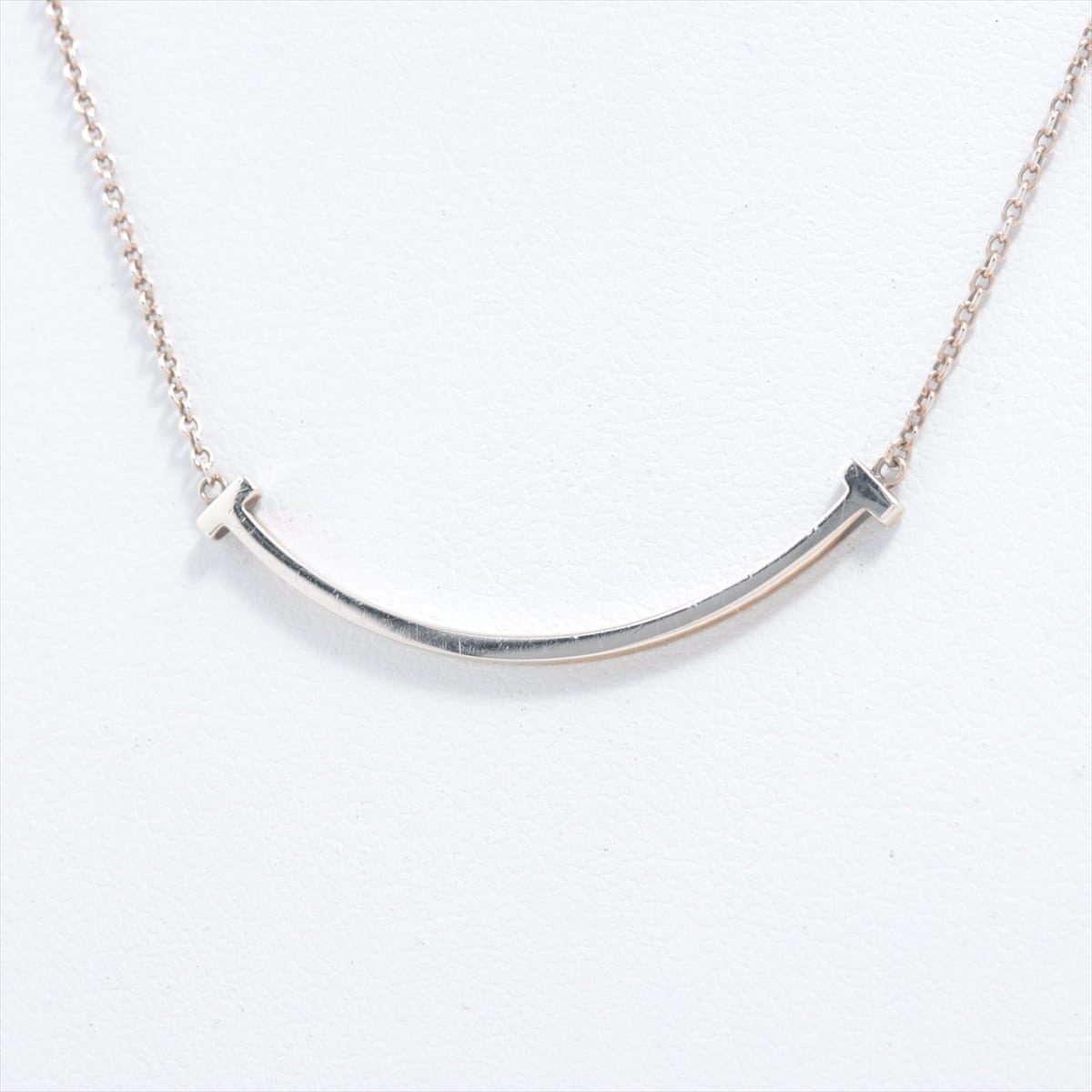 Tiffany T Smile Mini Necklace 925 2.3g Silver