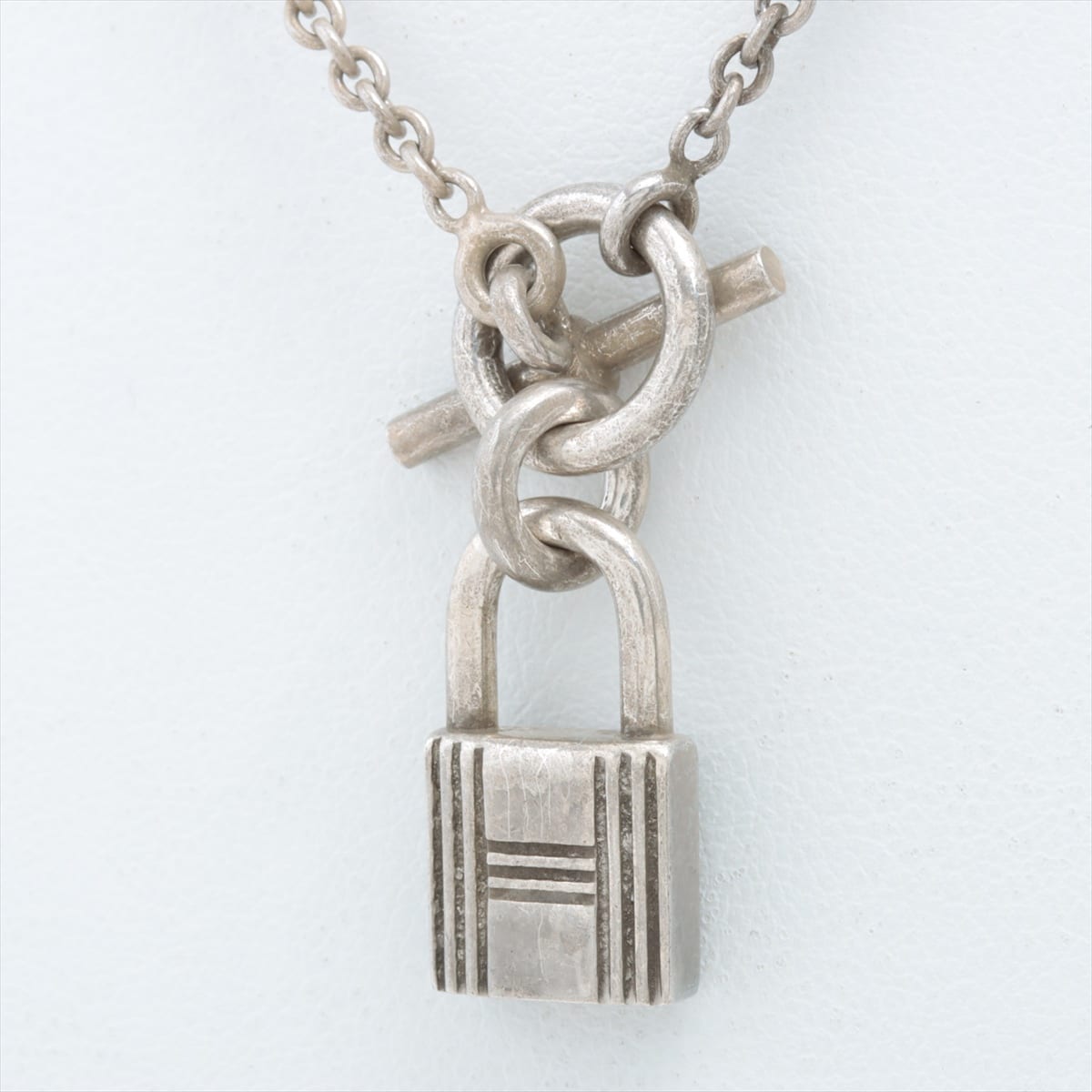 Hermès Cadena lock Necklace 925 11.8g Silver